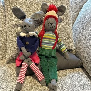 Anthropology Bunny Rabbits 21” long